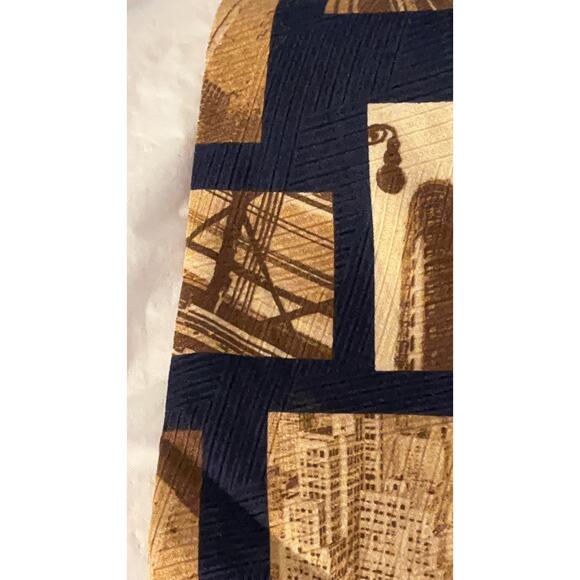 Vintage Metropolitan Museum of Art Silk Tie Abstract Architectural Pattern - Picture 6 of 10